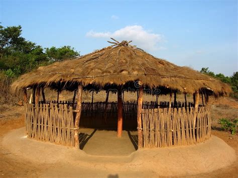 open indian hut royalty  stock image image