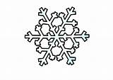 Neve Fiocco Colorare Snowflake Snowflakes Outline Weather Flake sketch template