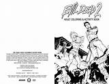 Evil Dead Book Coloring Adult Activity Preview sketch template