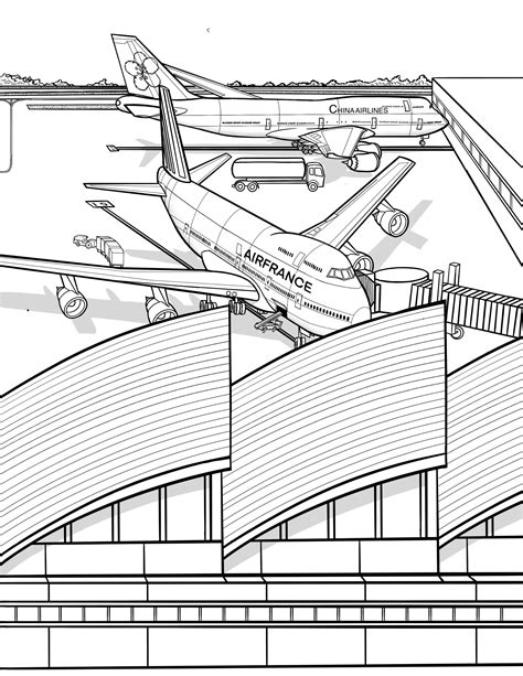 china airlines boeing  sp jumbo  coloring sheets colouring