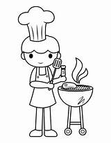 Coloring Grilling sketch template