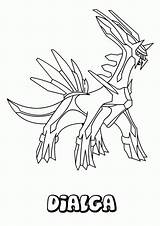 Coloring Dialga Pokemon Pages Popular sketch template