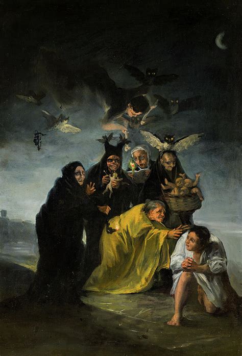 Witches Sabbath Las Brujas Painting By Francisco De Goya