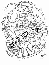 Tattoo Outline Music Coloring Tattoos sketch template