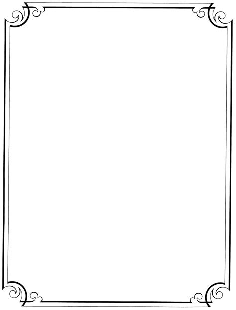 printable picture borders frame templates clipart  clipart
