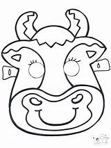 Cow Mask Printable Template Face Source sketch template