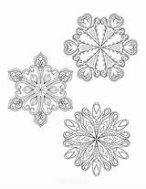 Snowflake Intricate Easy Snowflakes Printable sketch template