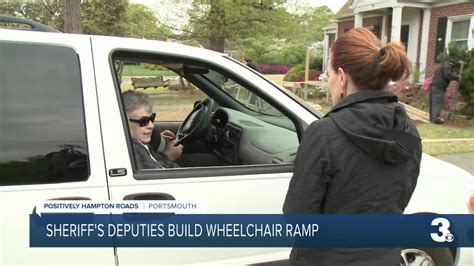 portsmouth sheriff s deputies rush to build wheelchair ramp for amputee