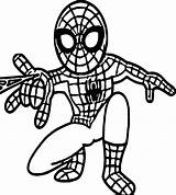 Coloring Spider Man Small Wecoloringpage sketch template