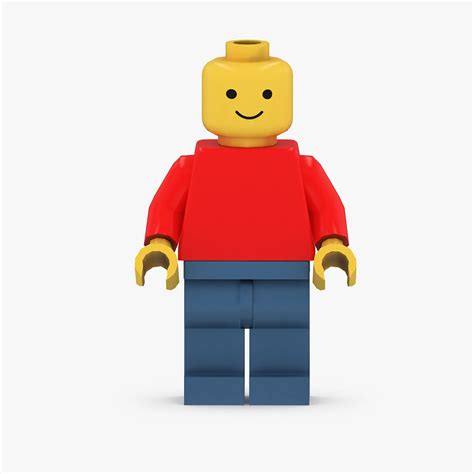 model classic lego man figurine vr ar  poly cgtrader