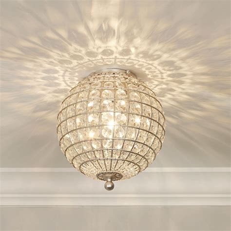 vintage crystal globe ceiling light burnishedsilverleaf globe ceiling light ceiling light