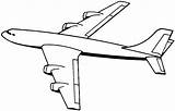 Jumbo Jet Coloring Plane Getdrawings Drawing sketch template