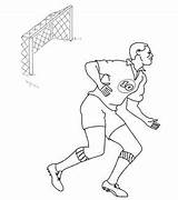 Pages Coloring Soccer Player Players Boys Printable Colouring sketch template