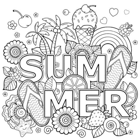 summer coloring pages  kids adults artofit