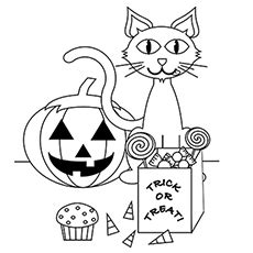 top   printable halloween cat coloring pages