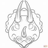 Triceratops Dinosaur Mascara Coloring Maske Dinosauri Maschere Tegninger Dinozaury Masker Dinosaurs Kolorowanki Kolorowanka Prik Dinosaures Máscara Wydruku Farvelægning Kategorier sketch template