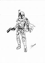 Boba Fett Coloring Wars Star Pages Comments sketch template