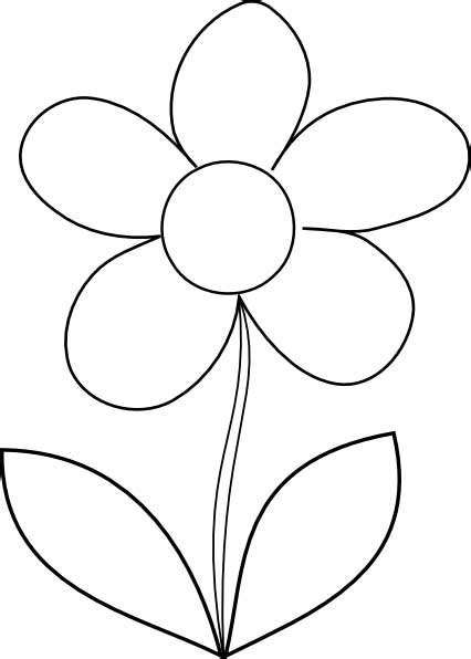 simple flower coloring page  kids  printable picture
