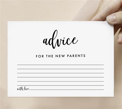 advice   parents cards  printable printable templates