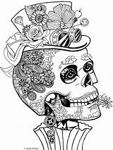 Skull Steampunk Sugar Drawing Whitaker Melodye Coloring Adult Drawings 28th Uploaded January Which sketch template