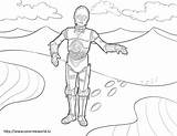 Coloring C3po Pages Wars Star Force Awakens 3po Getcolorings Printable sketch template