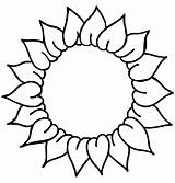 Sunflower Drawing Coloring Line Clipart Flower Pages Template Preschoolers Clip Drawings Head Cliparts Pattern Stencil Sunflowers Cute Easy Traceable Library sketch template