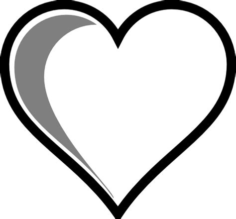 White Heart Clip Art At Vector Clip Art Online