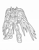 Gundam Kolorowanki Wing sketch template