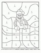 Coloring Math Christmas Pages Comments sketch template