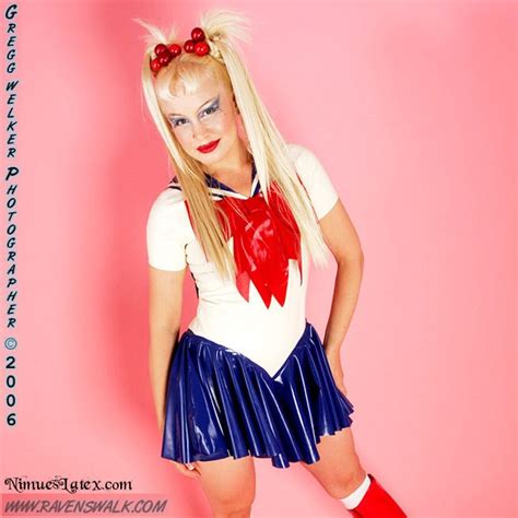 Sailor Moon Costume Bodysuit With Attached Bows Sailor Scarf And Skirt