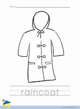 Raincoat Coloring Worksheet Clothes Worksheets Thelearningsite Info sketch template