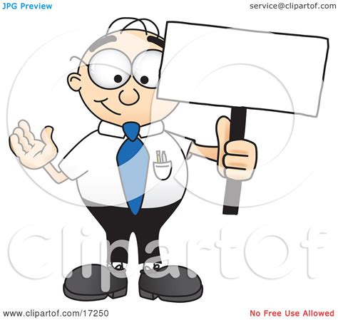 Clipart Picture Of A Male Caucasian Office Nerd Business