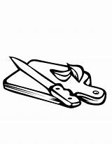Knife Coloring Cutting Drawing Pages Board Colouring Boards Getdrawings Popular sketch template