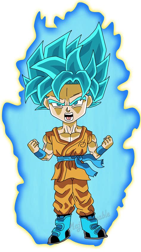 Chibi Super Saiyan Blue Goku By Mrjamierox On Deviantart