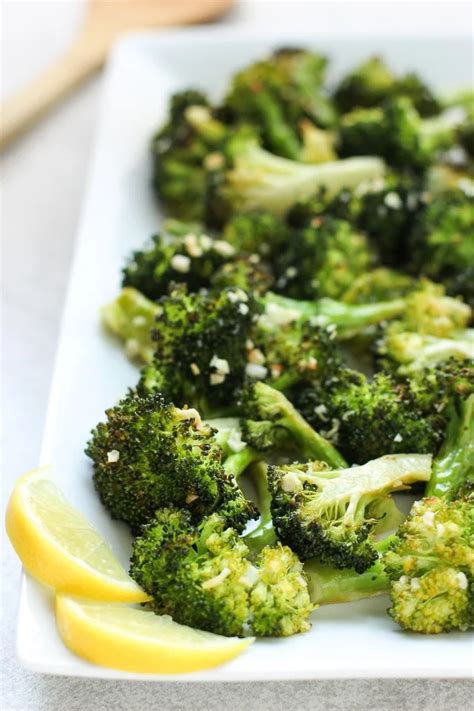 roasted lemon garlic broccoli recipe veggie dishes vegetable