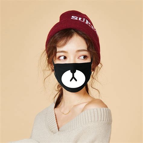 Buy Black Unisex Face Mouth Mask Cute