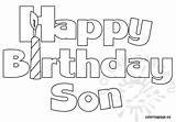 Son Birthday Happy Coloring Reddit Email Twitter Coloringpage Eu sketch template