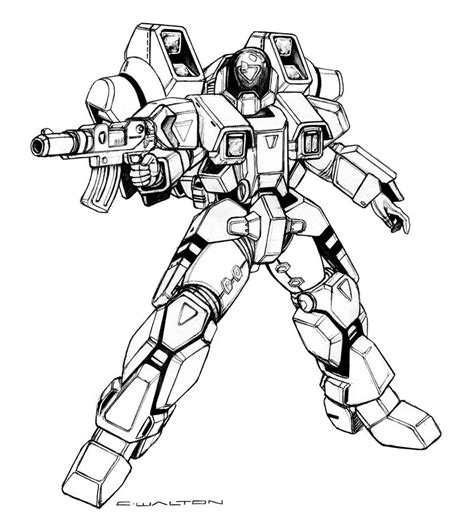 mech  pages coloring pages