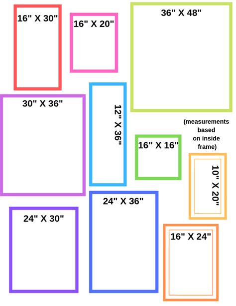 canvas sizing guide standard canvas sizes   canvas vows