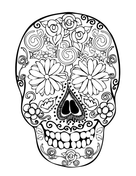 sugar skull coloring page coloring home