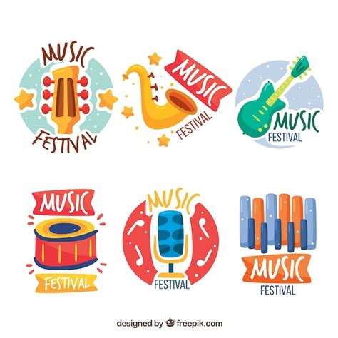 premium vector  festival logo collection  flat design