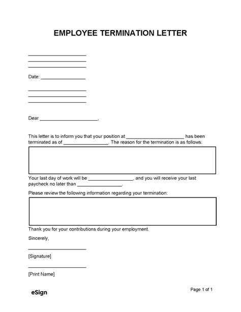 employee termination letter template  word ef vrogueco