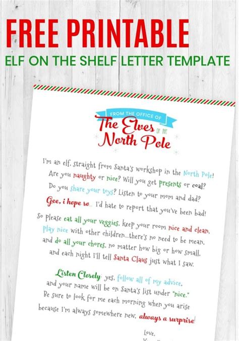 printable elf   shelf letter template freebie finding mom elf