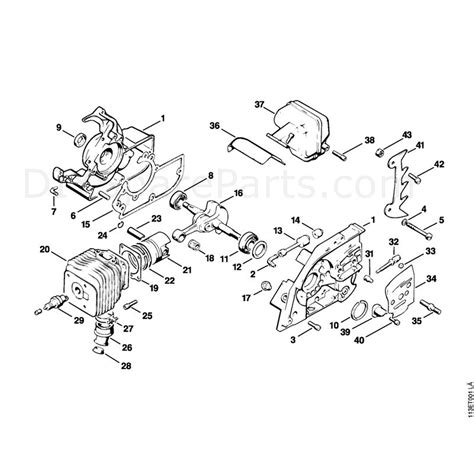 stihl  chainsaw  parts diagram crankshaft