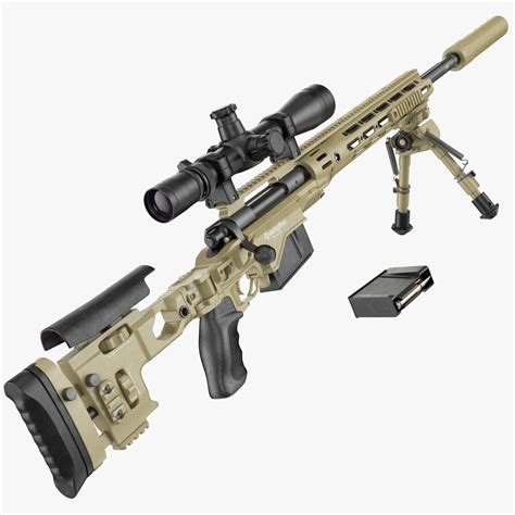 enhanced sniper rifle  model  fbx obj max freed
