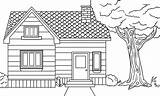 House Coloring Pages Printable Kids Colouring Houses Drawing Print Choose Board Modern sketch template