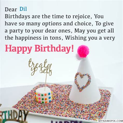 happy birthday dil cakes cards wishes