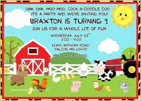 farm animal party invitation templates   printable farm animals