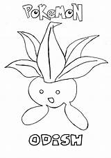 Pokemon Coloring Pages Grass Type Odish Fire Clipart Pdf Poison Printable Getcolorings Types Color Print Library sketch template
