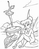 Coloring Disney Pages Fairies Printable Kids Color Tinkerbell Fairy sketch template